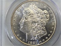 1881-CC PCGS MS62 Morgan Silver Dollar