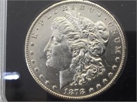 1878-S Uncirculated Morgan Silver Dollar,cased