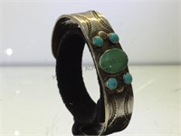 Sterling & turquoise Native Amer. Cuff bracelet