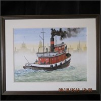 Framed water colour signed R. Heard