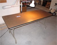 6' Folding Table & Clamp on Work Light
