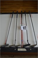Golf Clubs – 2 Putters, 3 Sand Wedges