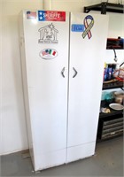30" W. x 5' 6" H. metal 2 door utility cabinet