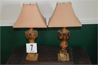 Alabaster Lamps – Hand Carved in Italy (23” Tall)