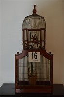 Wooden Bird Cage (33”H,14”W)