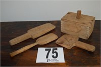 Butter Mold & Wood Pieces