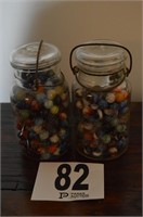 2 Jars of Marbles (Ball Jars)