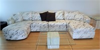 Rowe 12' upholstered L-shape sectional sofa;