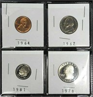 4 Proof Coins