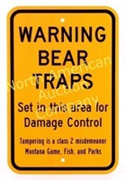 Montana Game Fish, & Parks Bear Trap Sign