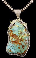 Navajo Large Royston Turquoise Nugget Necklace