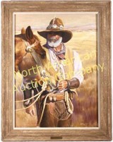 Western Cowboy Original Pastel by Virginia Wattles