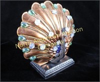 Art Deco Vintage Custom Brass Peacock T.V. Light
