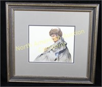 Charles Frizzell Original Watercolor With Frame