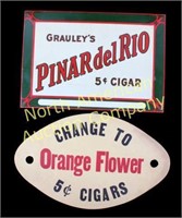 Original Early 1900's Cigar Advertising Signs