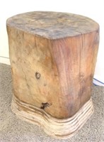 Hard Wood Stump Stand For Metal Working