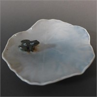 Royal Copenhagen Frog on Water Lily Pad