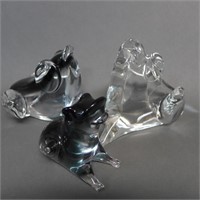 Zanetti Murano Art Glass Frog Grouping