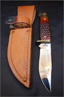 CASE XX FIXED BLADE KNIFE 00376,SLAE/SD CHESTNT,