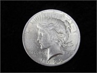 1922-P Silver Peace Dollar Coin-