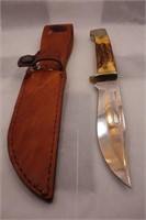 CASE XX FIXED BLADE KNIFE 647-5SS 1999 W/SHEATH