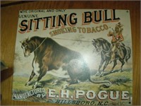 Sitting Bull Smoking Tobacco Sign