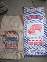 Poka Dot / Badger Seeds Advertisement Sacks