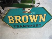 Vintage Brown Transport Sign