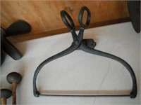 Cast Iron Towel Rack from Ice Tongs