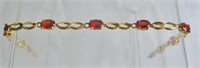 Gold & Ruby Designer Tennis Bracelet