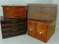 Grouping of Vintage Wood Boxes and Chests