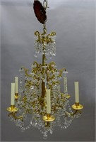 Versailles Style Gilt Bronze & Crystal Chandelier