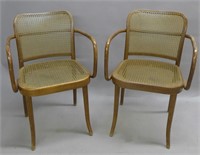 Pair Ligna (Czechoslovakia) Bentwood Chairs