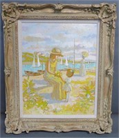 Signed Impressionistic Figural Painting