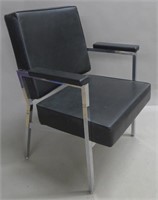 Modern Black and Chrome Arm Chair