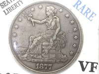 1887 RARE SEATED LIBERTY TRADE DOLLAR