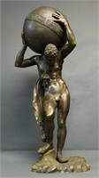 Bronze of Atlas Holding Zodiac Sphere