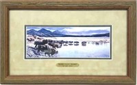 Framed "Hayden Valley Crossing" Print