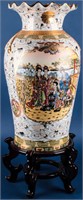 Large Chinese Palace Porcelain Vase Gold Gilt