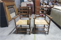 Set of two ladderback chairs