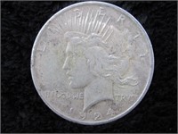 1924 P Silver Peace Dollar Coin-
