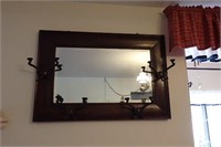 Oak wall mirror