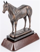 Art American Quarter Horse Bronze Statue Fielder