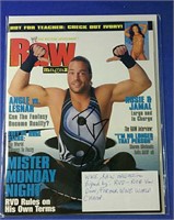 Autographed WWE Raw magazine