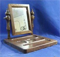 Wooden mirror dresser top set
