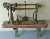 Antique scale on stand - 27"L