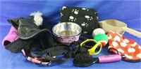 Doggy lot -nail clippers sunglasses blanket and