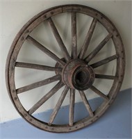 Large Antique Wagon Wheel - 45"R