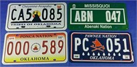 Four New USA Native American license plates