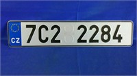 Authentic used Czech Republic license plate